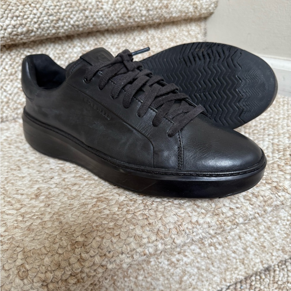Cole Haan Grandpro Topspin Minimalist Sneaker Leather Black Men’s 11M (C36412)